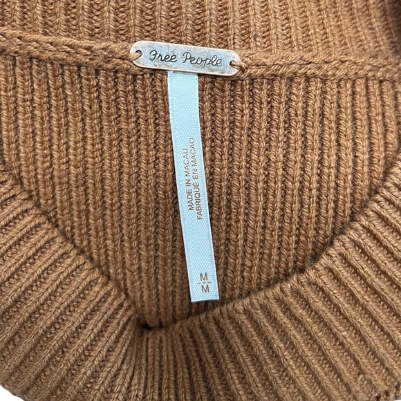 NWOT‎ FREE PEOPLE Striped Easy Street Cropped Sweater BrownOrange Women's Small - Picture 9 of 10